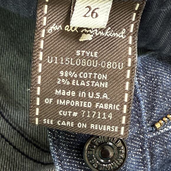 7 For All Mankind Dojo Flare Jeans Low Rise Lattice Patent Leather Pocket Sz 26 - Picture 8 of 10